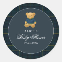 Teddy Bear Navy Blue Baby Dusche