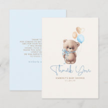 Teddy Bear Niedlich Boy Baby Dusche Vielen Dank