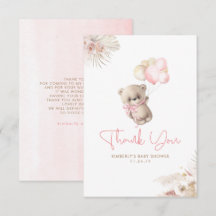 Teddy Bear Niedlich Girl Baby Dusche Vielen Dank