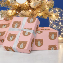 Teddy Bear Niedlich rosa Wrapping Paper Geschenkpapier