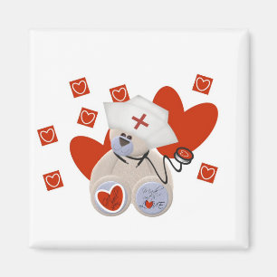 Teddy Bear Nurse Liebe Tshirts und Geschenke Magnet