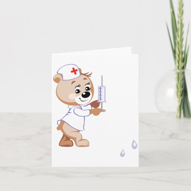 Teddy Bear Nurse Mitteilungskarten (Vorderseite)