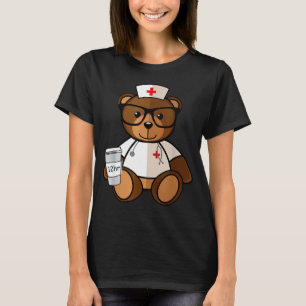 Teddy Bear Nurse Nursing T - Shirt für den Valenti