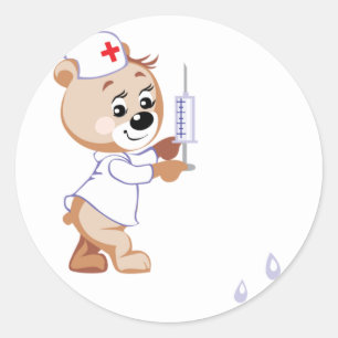 Teddy Bear Nurse Stickers