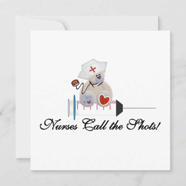 Teddy Bear Nurses Nennen Sie die Shots T - Shirt u (Vorderseite)