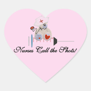 Teddy Bear Nurses Nennen Sie die Shots T - Shirt u Herz-Aufkleber