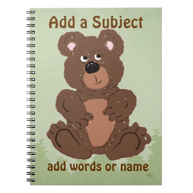 Teddy Bear O1 Notizblock (Vorderseite)