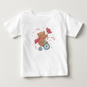 Teddy Bear on Bike: Liebe You! Baby T-shirt