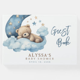 Teddy Bear Over the Moon Baby Shower Gästebuch