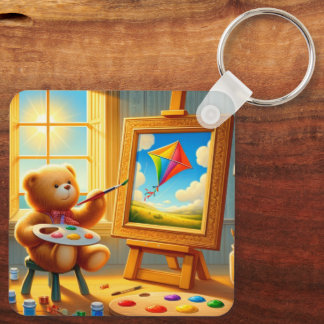 Teddy Bear Painter Schlüsselanhänger