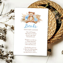 Teddy Bear pampas Grass Baby Books Begleitkarte
