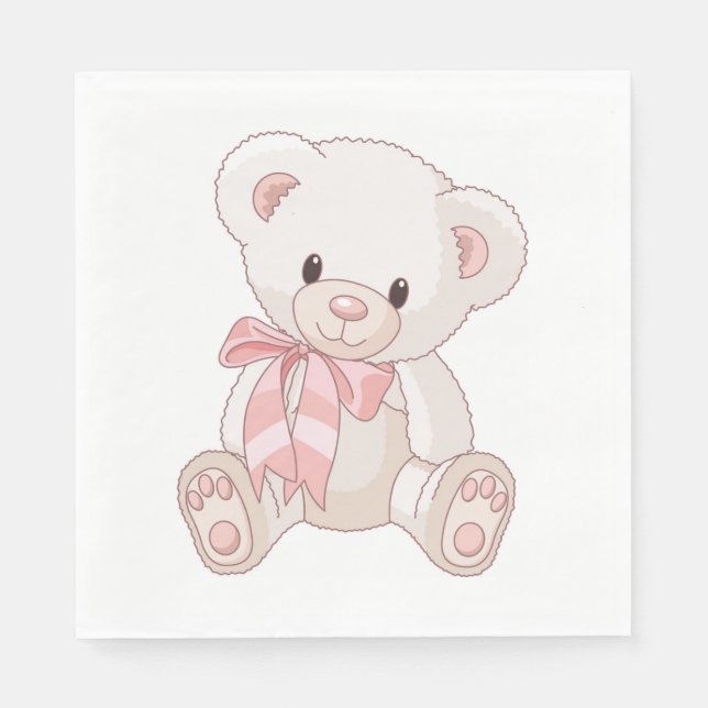 Teddy Bear Paper Napkins Serviette (Vorderseite)