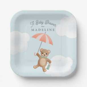 Teddy Bear Pastel Baby Dusche Pappteller