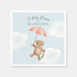 Teddy Bear Pastel Baby Dusche Serviette