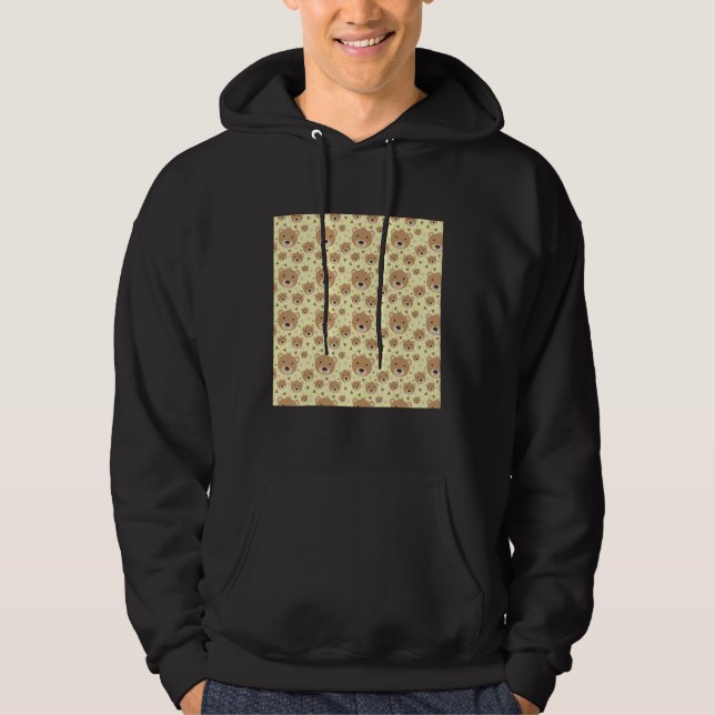 Teddy Bear Pattern Hoodie (Vorderseite)