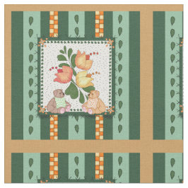 Teddy Bear Pattern Stoff