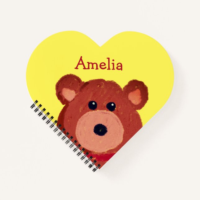 Teddy Bear Personalisiert Notizbuch (Vorderseite)