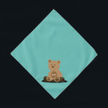Teddy Bear Personalisiert Small Pet Halstuch<br><div class="desc">Aquamariner Hintergrund mit einem niedlichen Teddybär,  der den Namen Ihres Haustieres trägt. Die Hintergrundfarbe ist anpassbar,  ebenso wie der Stil,  die Größe und die Farbe des Schriftartes. Mach' es dir zu eigen!</div>