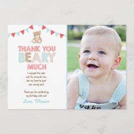 Teddy bear picknick Danke You Card Teddy Bären Boy Einladung