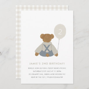Teddy Bear Picnic Baby Birthday Einladung