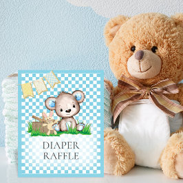 Teddy Bear Picnic Baby Showdusche mit Windeln Poster