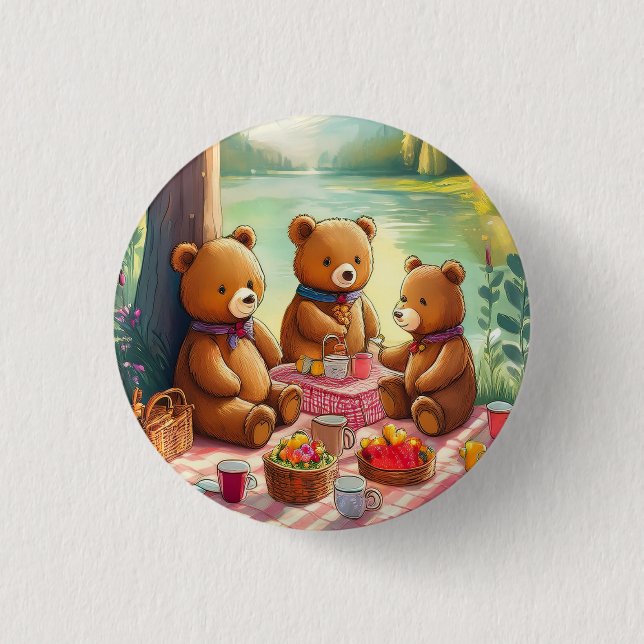 Teddy Bear Picnic Button (Vorderseite)