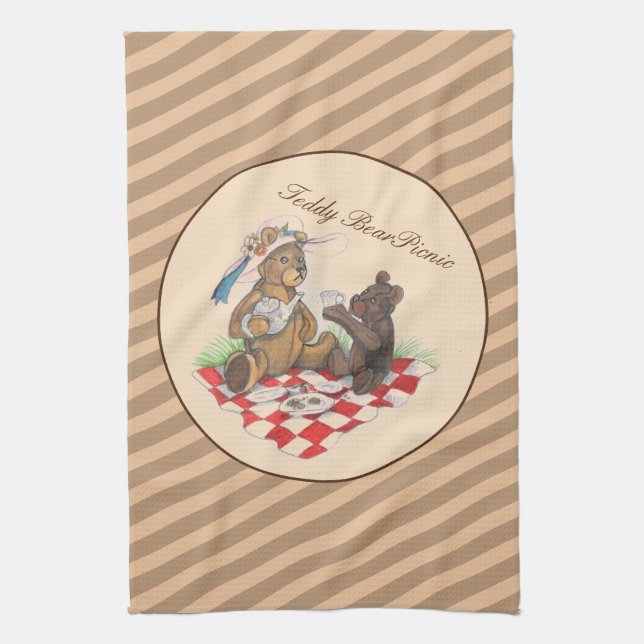 Teddy Bear Picnic Geschirrtuch (Vertikal)