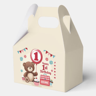 Teddy Bear Picnic Happy 1. Geburtstag Geschenkschachtel