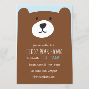 Teddy Bear Picnic Kindergeburtstag Party Einladung