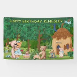 Teddy Bear Picnic Village Personalisiert Banner