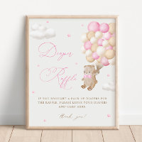 Teddy Bear Pink Babydusche Windelwindeln
