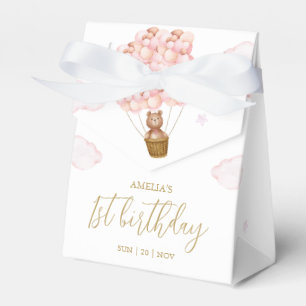 Teddy Bear Pink Balloons Geburtstagsparty Geschenkschachtel