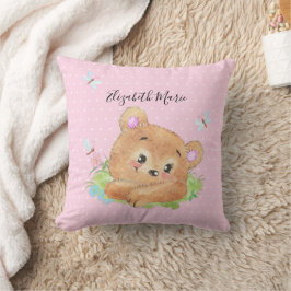 Teddy Bear Pink Theme Baby Girl Duschgeschenk Kissen