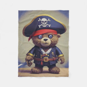 Teddy Bear Pirate Fleecedecke