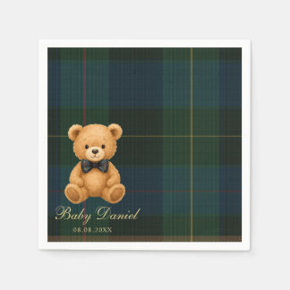 Teddy Bear Preppy Baby Shower Serviette