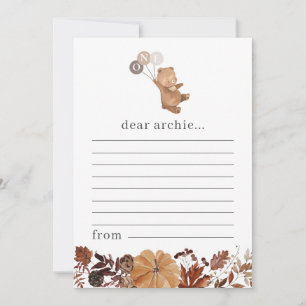 Teddy Bear Pumpkin - Time Capsul Note Card Feiertagskarte