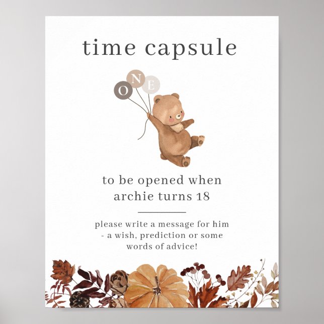 Teddy Bear Pumpkin - Time Capsule Poster (Vorne)