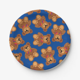 Teddy Bear Rainbow Niedlich 1. Geburtstag Party Pappteller