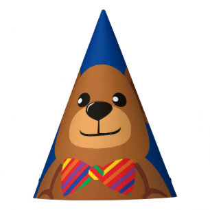 Teddy Bear Rainbow Niedlich 1. Geburtstag Party Partyhütchen