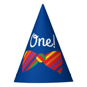 Teddy Bear Rainbow Niedlich 1. Geburtstag Party Partyhütchen