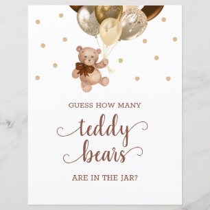 Teddy Bear rät, wie viele Candies Babydusche signi