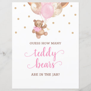 Teddy Bear rät, wie viele Candies Babydusche signi