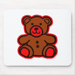 Teddy Bear Red Brown The MUSEUM Zazzle Geschenke Mousepad
