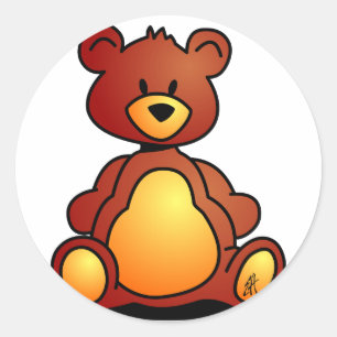 Teddy Bear Runder Aufkleber