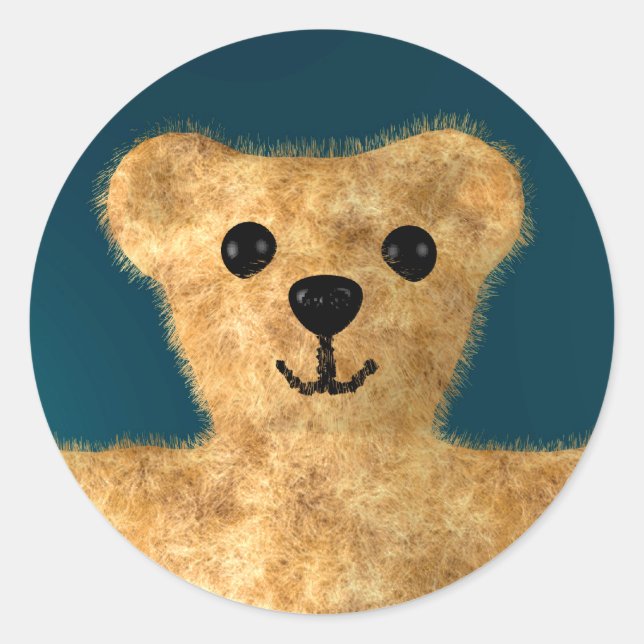 Teddy Bear Runder Aufkleber (Vorderseite)