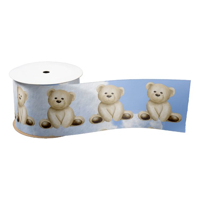 Teddy Bear Satin Ribbon Satinband (Spule)