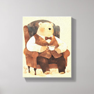 Teddy Bear Scandinavian baby room art Leinwanddruck