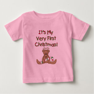 Teddy Bear Sehr erstes Weihnachtsfest Baby T-shirt