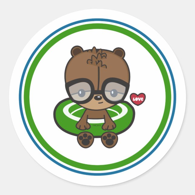 Teddy Bear Smimmy Sticker (Vorderseite)