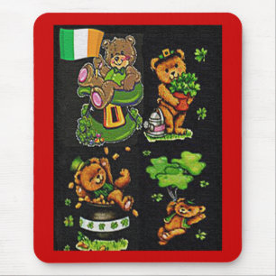 Teddy Bear St. Patrick's Day Collection Mousepad